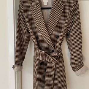 H&M tie front blazer